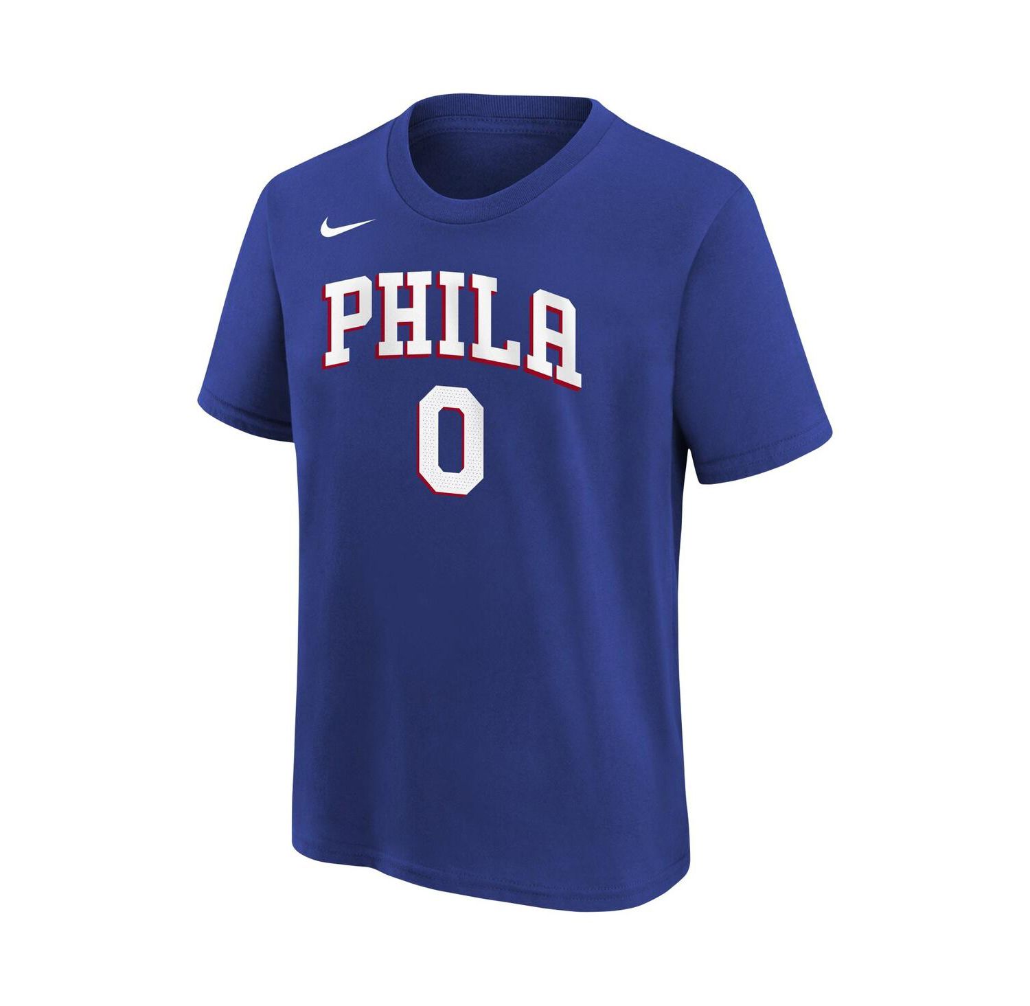 Big Boys and Girls Tyrese Maxey Royal Philadelphia 76ers Icon Name & Number T-Shirt