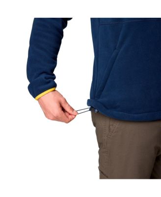 Men's Navy Michigan Wolverines Big Tall Flanker IV Fleece Raglan Full-Zip Jacket