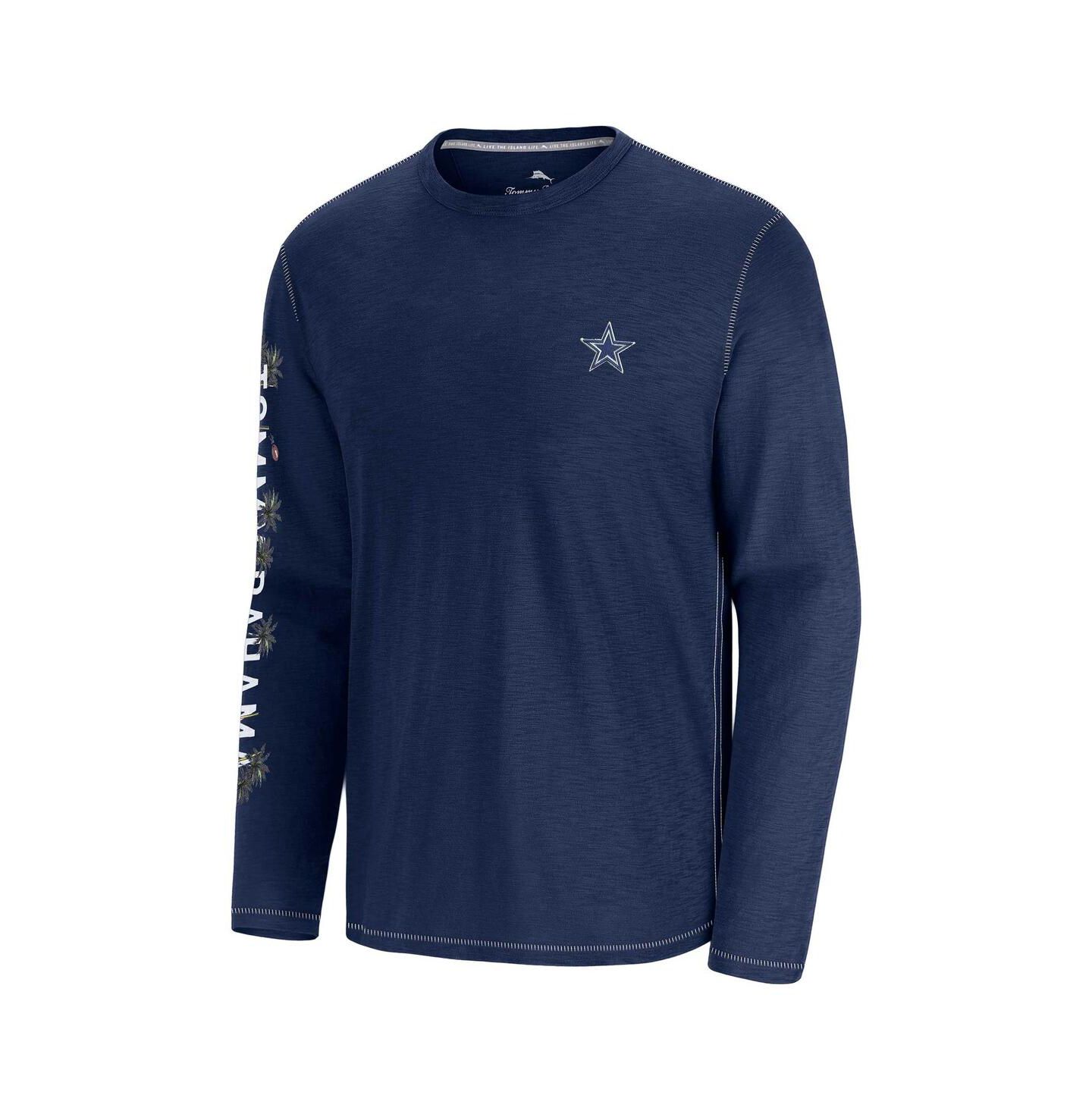 Мужская футболка Tommy Bahama Blue Dallas Cowboys Oasis Endzone Lux Long Sleeve — фото 2