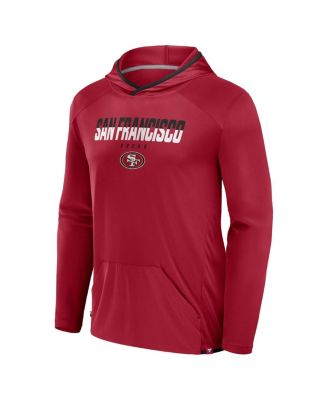 Men's Scarlet San Francisco 49ers Transitional Defender Hoodie Long Sleeve T-Shirt