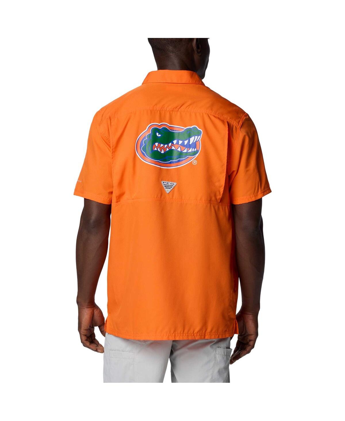 Shop Columbia Men's Orange Florida Gators Pfg Slack Tide Omni-shade Button-up Camp Shirt
