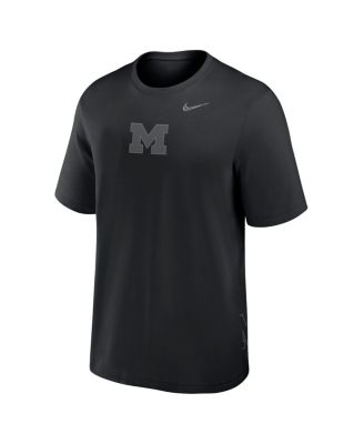 Nike Men's Black Michigan Wolverines Primary Statement Two-Hit Performance T-Shirt