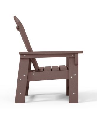 Kids 3-Piece Outdoor HDPE Adirondack Chairs With Square Side Table Set