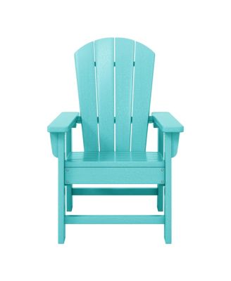 Kids 3-Piece Outdoor HDPE Adirondack Chairs With Square Side Table Set