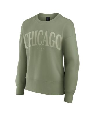 Women's Green Chicago Cubs Elements Flow Pullover Sweatshirt