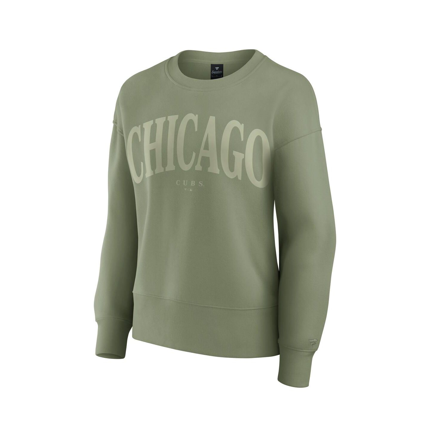 Женская толстовка Fanatics Green Chicago Cubs Elements Flow Pullover — фото 2