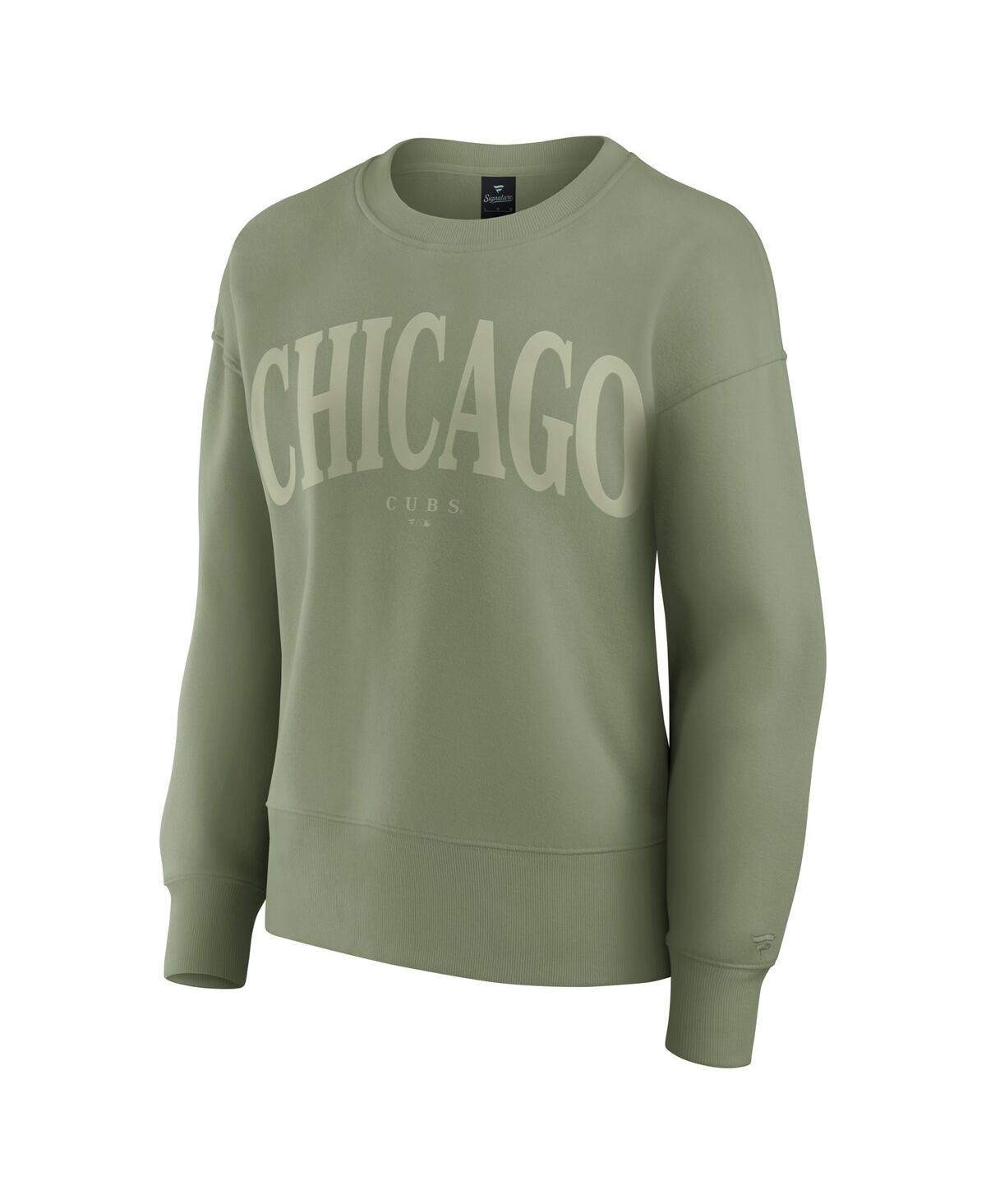 Fanatics Women's Green Chicago Cubs Elements Flow Pullover Sweatshirt In Green