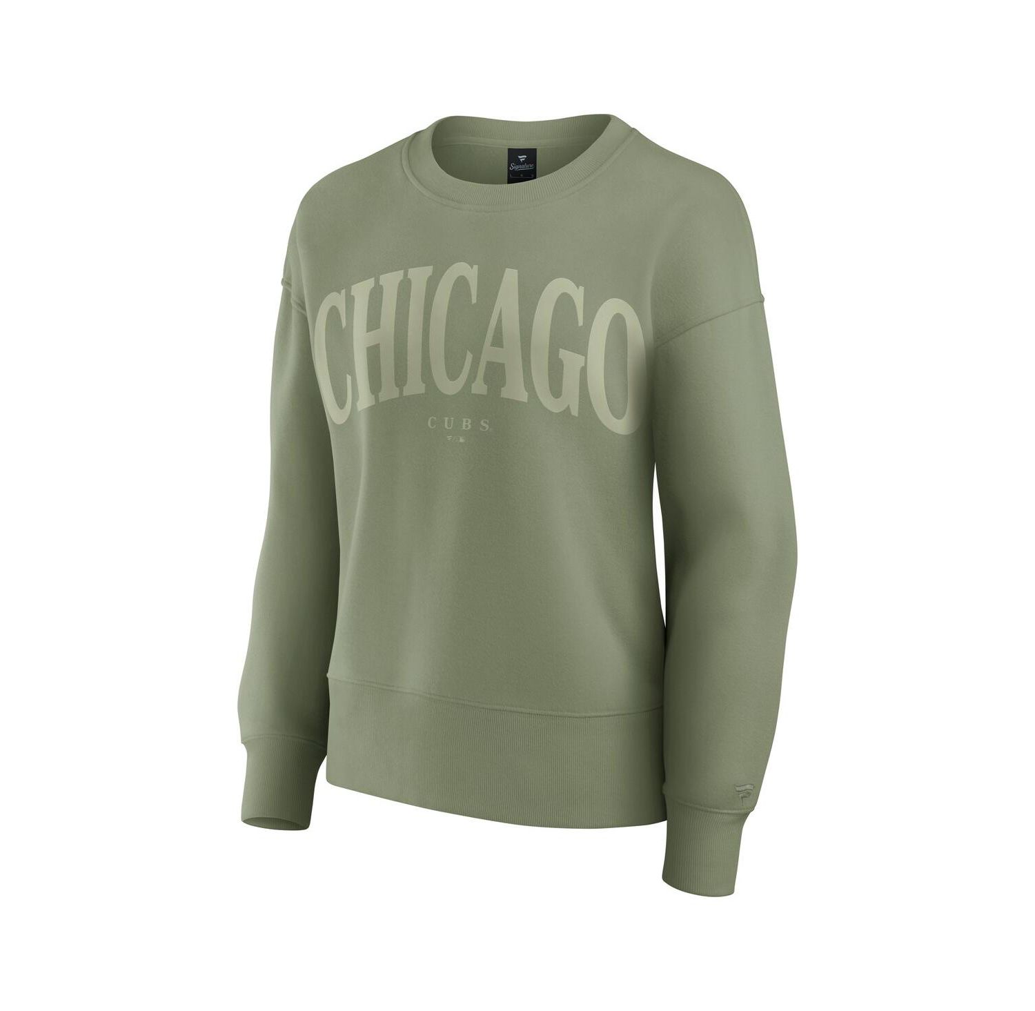 Women's Green Chicago Cubs Elements Flow Pullover Sweatshirt