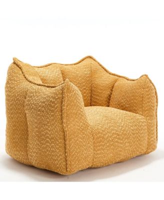 Comfortable Chenille Bean Bag Chair with Armrests for Living Rooms, Bedrooms, Gaming and Watching TV