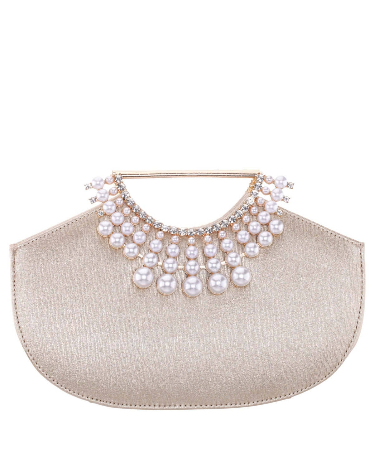 Crystal Encrusted Small Handle Bag - Silver