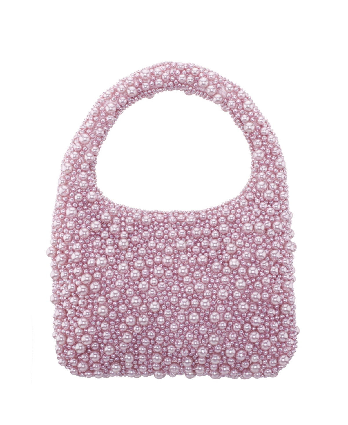 Shop Nina All Over Beaded Hobo Bag In Icy Pink