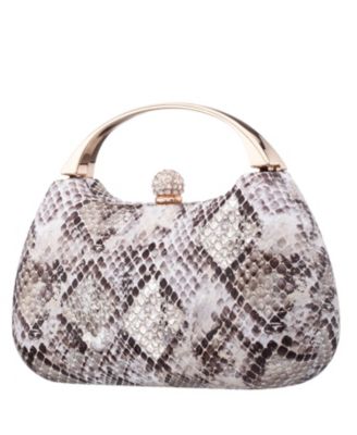Snake Minaudiere with Crystal Clasp Bag