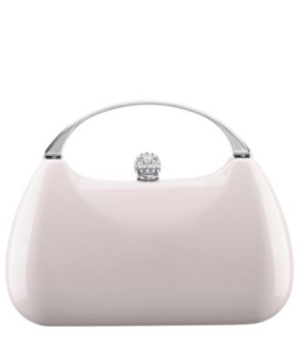 Patent Minaudiere with Metal Handle Clutch