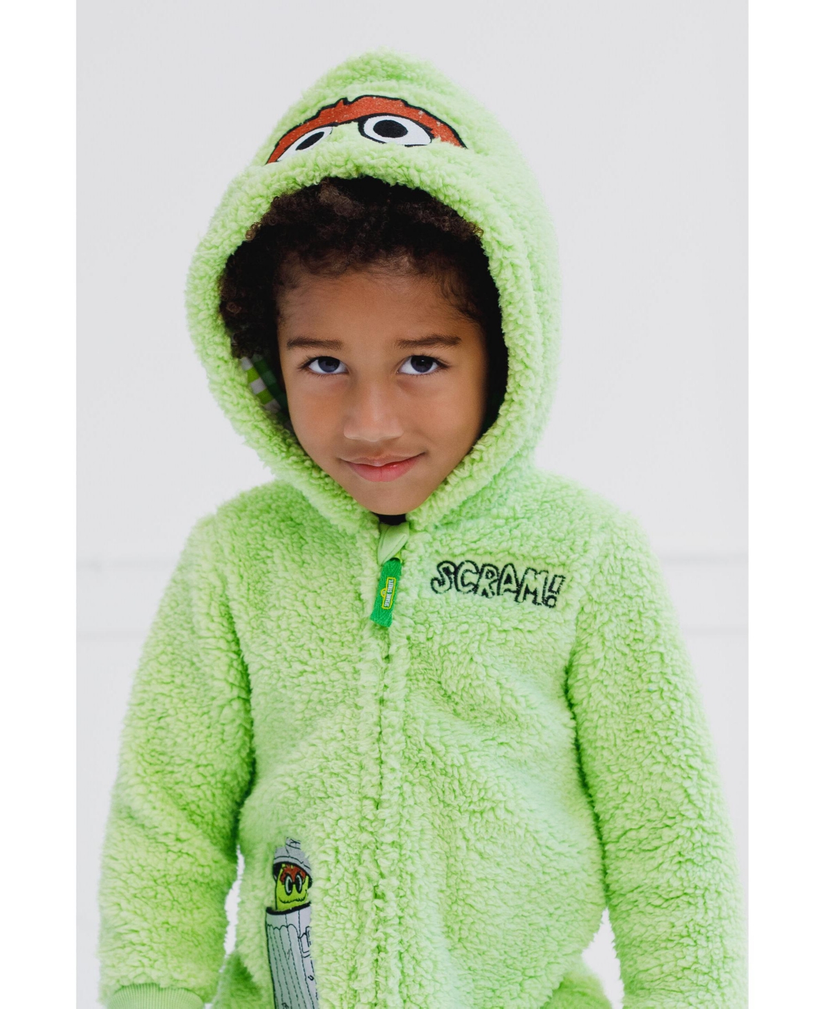 Sesame Street Toddler Boys Cozy Sherpa Zip Up Cosplay Costume Coverall Newborn to (Newborn - 4T