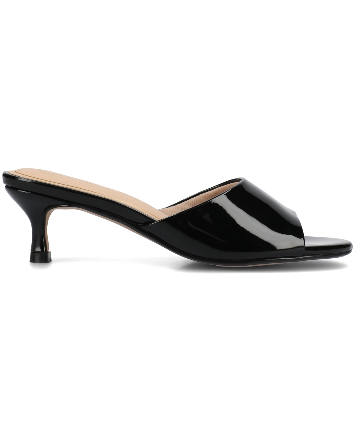 Shop Journee Collection Women's Jeylah Kitten Heel Dress Sandals In Patent,black