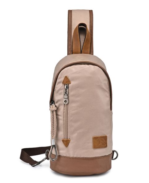 Женская сумка TSD BRAND Urban Light Coated Canvas Sling, цвет: Бежевый