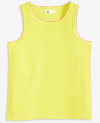 Epic Threads - Girls Solid Picot Edge Tank Top