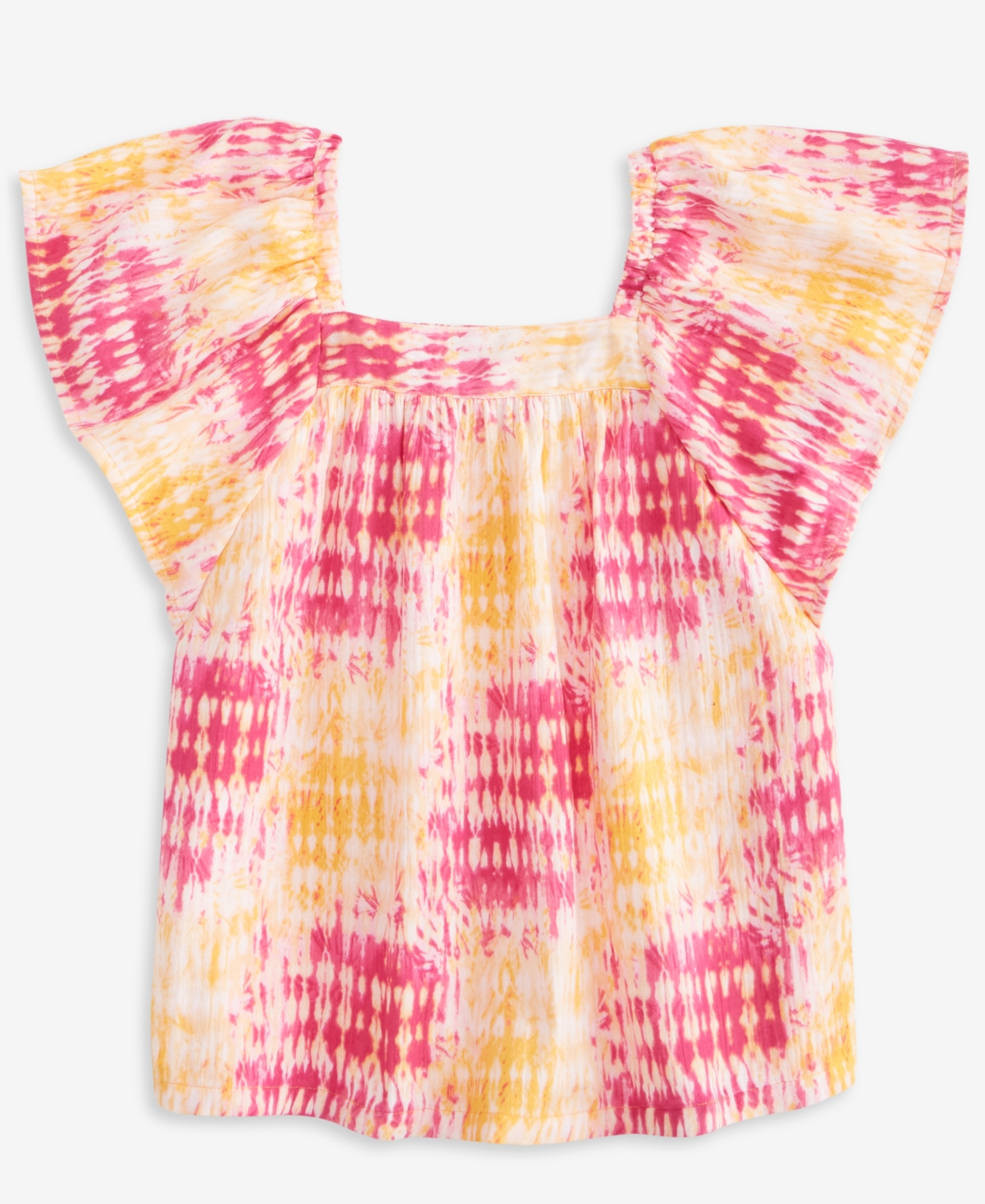 Epic Threads Girls Coast Dye Flutter Top, Exclusively At Macy's In Bright Peo