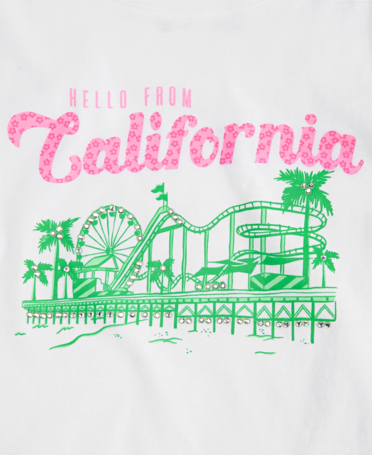 Epic Threads Kid Girl California Graphic T-shirt, Exclusively At Macy's In Bright Whi