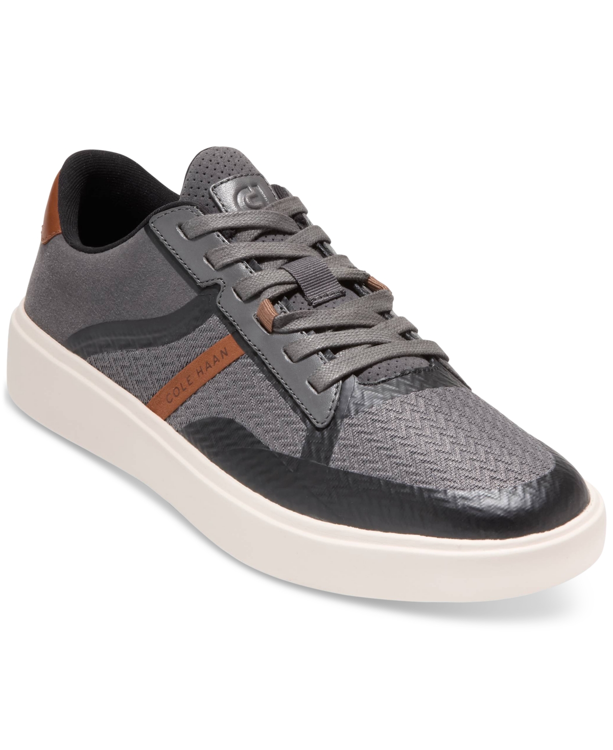 Cole Haan Men's Grand Crosscourt Winner Mixed-media Lace-up Sneakers In Magnet-ivory