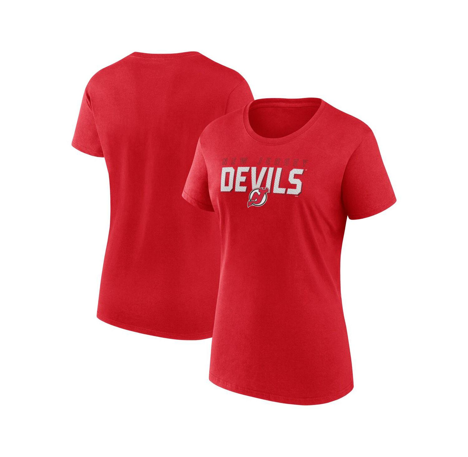 Women's Red New Jersey Devils Launch Scoop Neck T-Shirt