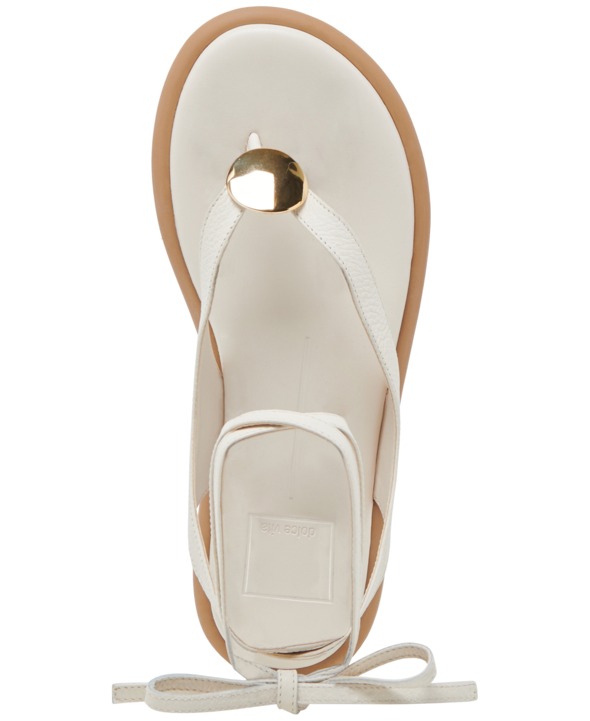Dolce Vita Judy Ankle Wrap Sandal In Bone Leather