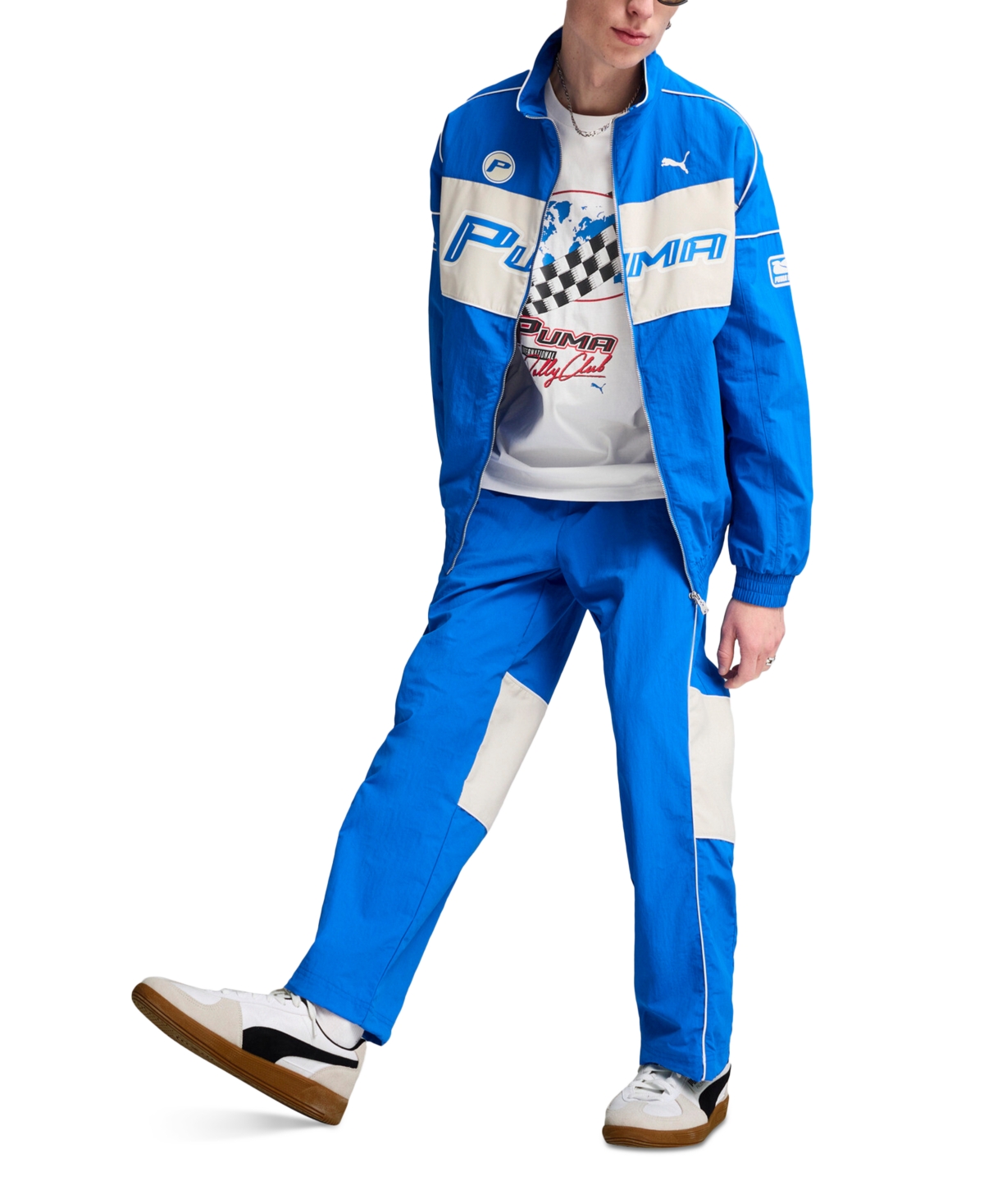 Puma Relaxed Speed Driver Series Graphic Track Jacket In Blue
