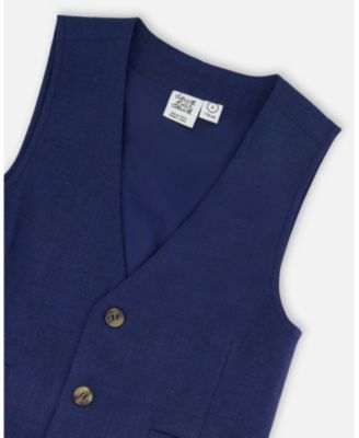 Big Boys Sleeveless Vest Navy Blue