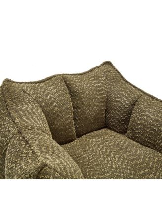 Comfortable Chenille Bean Bag Chair with Armrests for Living Rooms, Bedrooms, Gaming and Watching TV