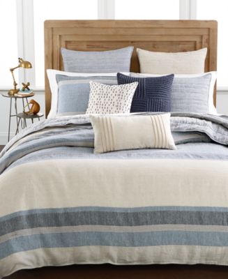 Hotel Collection Linen Stripe Full/Queen Duvet Cover, Created for Macy&#39;s - Bedding Collections ...