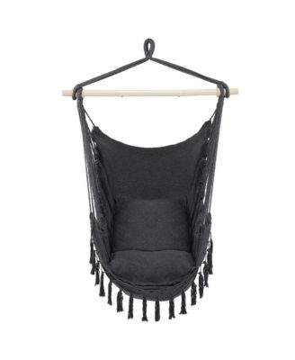 Stylish Tassel Swing Chair with Cushion for Living Room or Patio