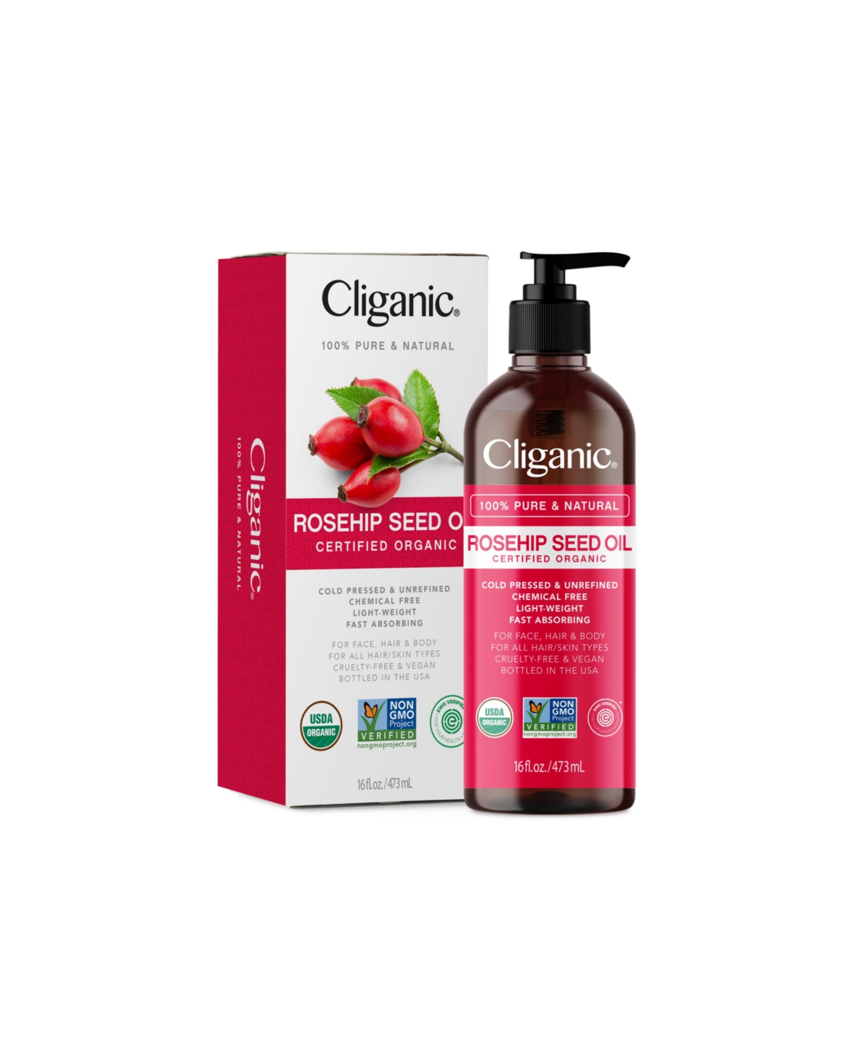 Organic Rosehip Oil - 16 oz