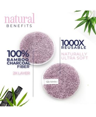  Bamboo Charcoal Makeup Remover Pads – Reusable Cleansing & Makeup Remover Pads