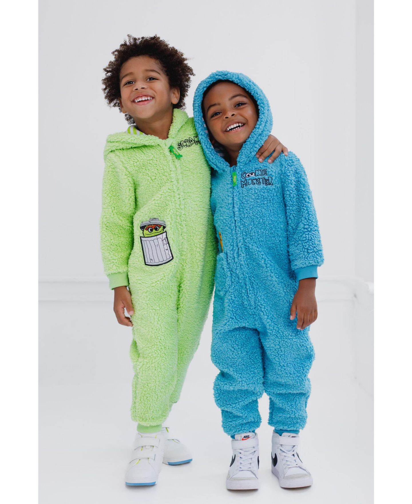 Комбинезон Sesame Street Cozy Sherpa Zip Up Cosplay Costume Coverall Newborn to (Newborn - 4T для мальчиков-малышей, цвет: Синий — фото 4