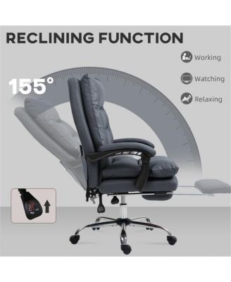 Massage Office Chair with Lumbar Support and Reclining Function