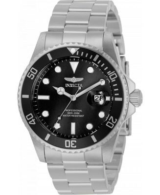 Men's 33266 Pro Diver  Quartz 3 Hand Black Dial Watch