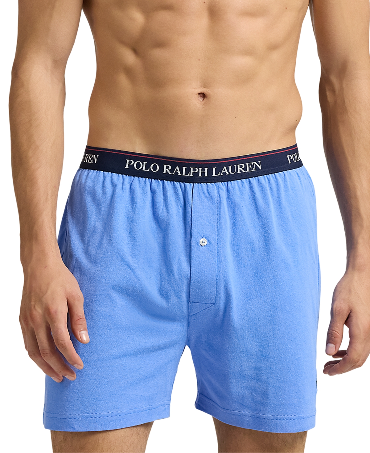 Polo Ralph Lauren Men's 3-pk. Cotton Classic Knit Boxers In Fall Royal,begonia Red,harbor Island Blu
