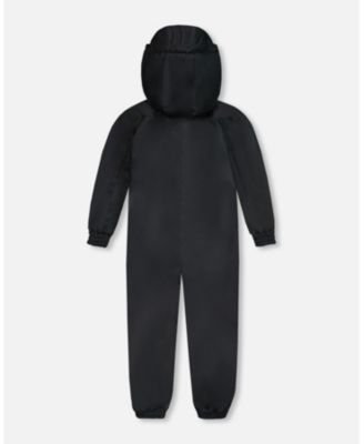 Kids Unisex Solid Mid-Season One-Piece Outerwear Black - Toddler|Child