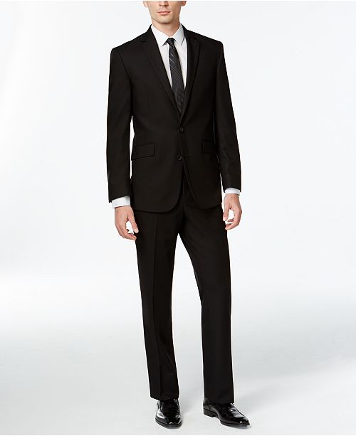 Cole Reaction Black SlimFit Suit Suits & Tuxedos Men Macy's