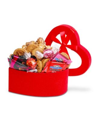 Red Heart Shaped Box of Chocolates Gift Box, 9 Items