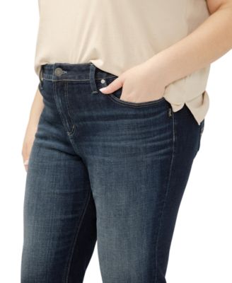 Plus Size Elyse Rolled-Cuff Cropped Denim Jeans