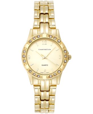 Charter Club - Women's Gold-Tone Stainless Steel Bracelet Watch 31mm 16859