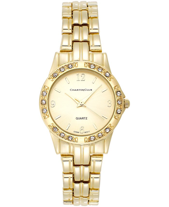 Charter Club Women's Gold-Tone Stainless Steel Bracelet Watch 31mm ...