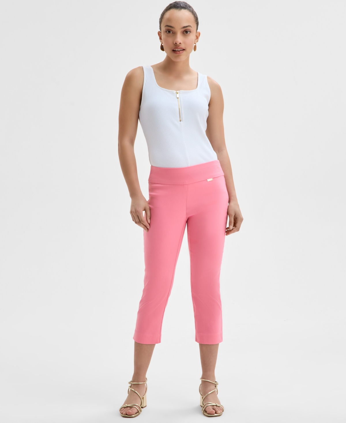 Inc International Concepts Women's Tummy-control Pull-on Capri Pants, Regular & Petite, Created For Macy's In Starfish
