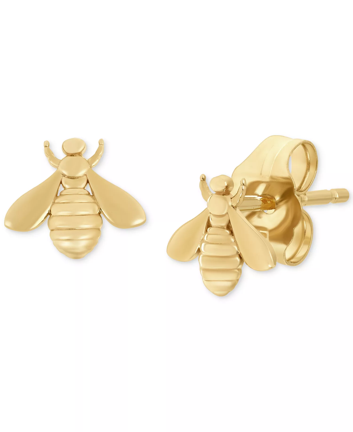Macy’s Polished Bumblebee Tiny Stud Earrings in 14k Gold, 0 (originally 0)