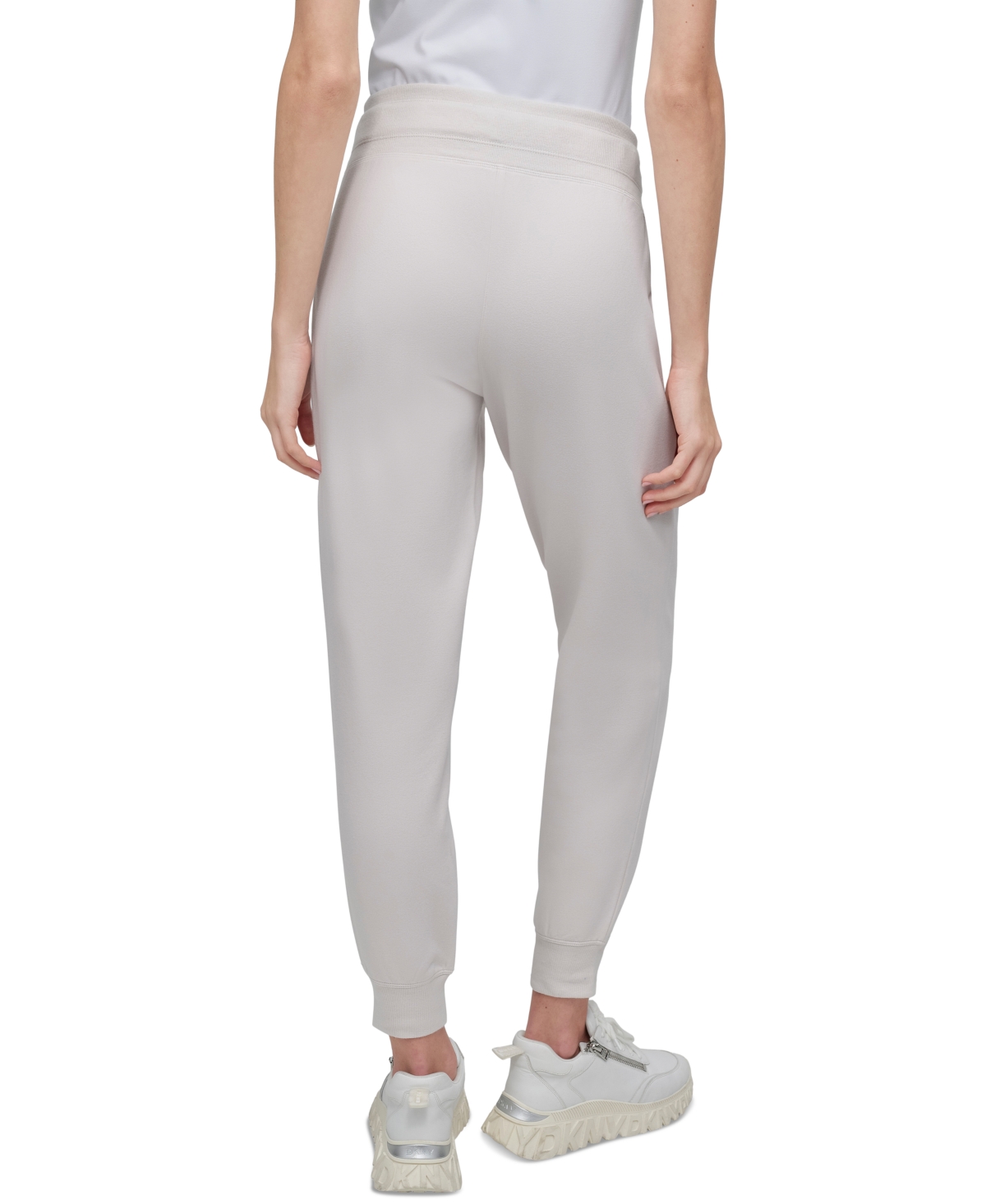 Dkny Sport Women's Logo-drawstring High-rise Joggers In Sand