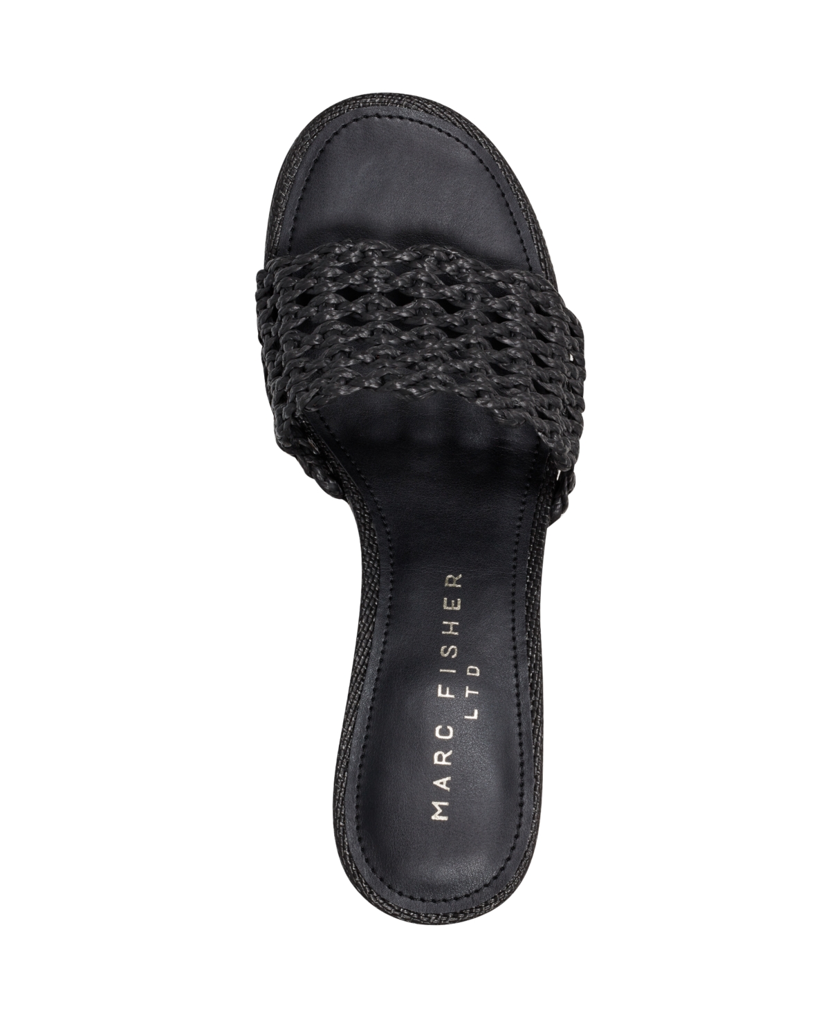 Marc Fisher Ltd Women's Jazmine Woven Slip-on Sandals In Black