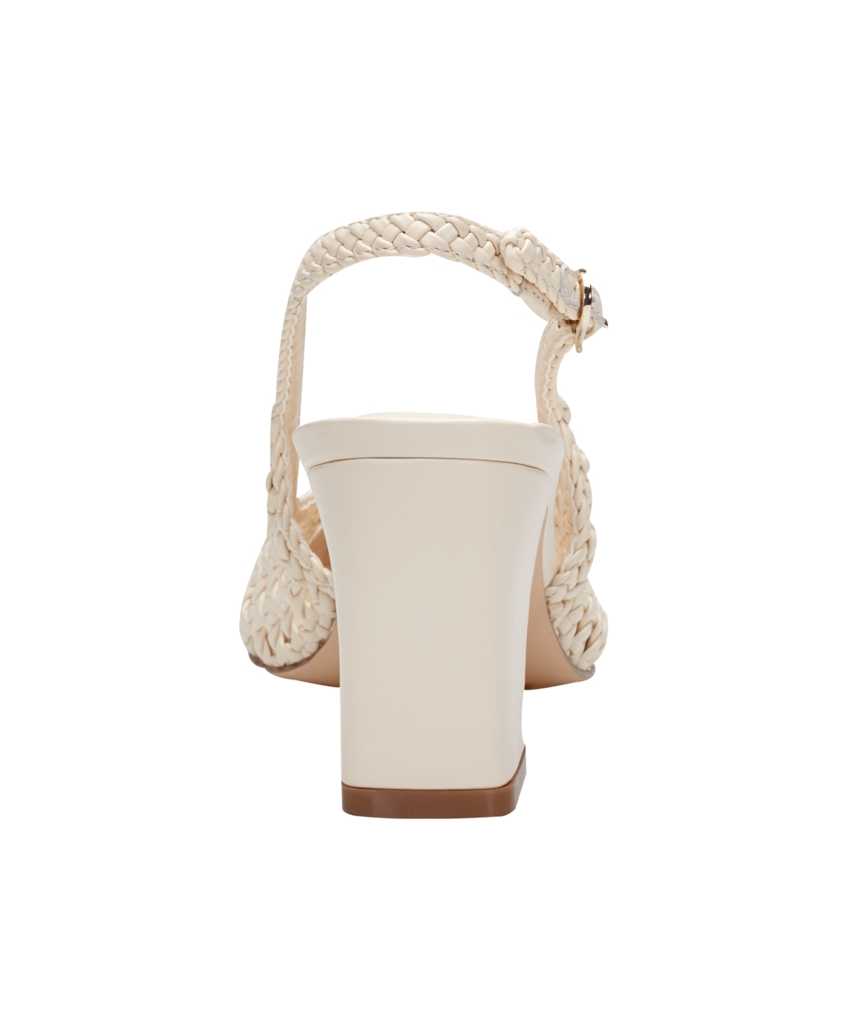 Marc Fisher Ltd Zunnie Woven Leather Slingback Pumps In Cream