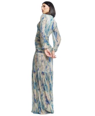 Women's Lucille Printed Ruched Gown
