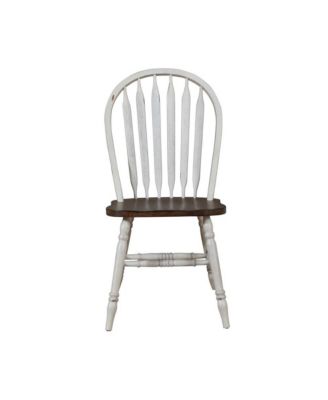 Windsor Side Chair- White- Set of 2 Solids White